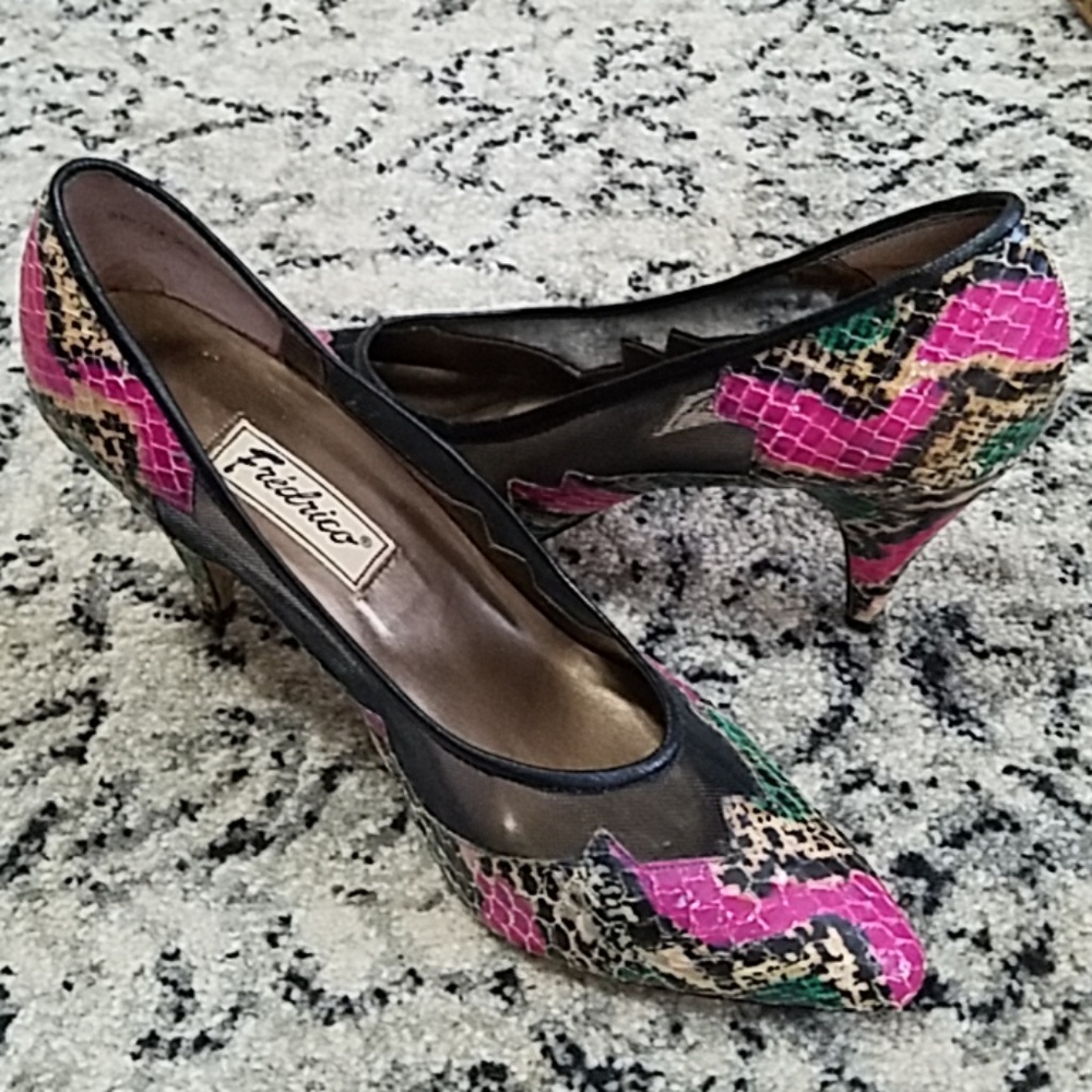Vintage Fredrico Snakeskin heels